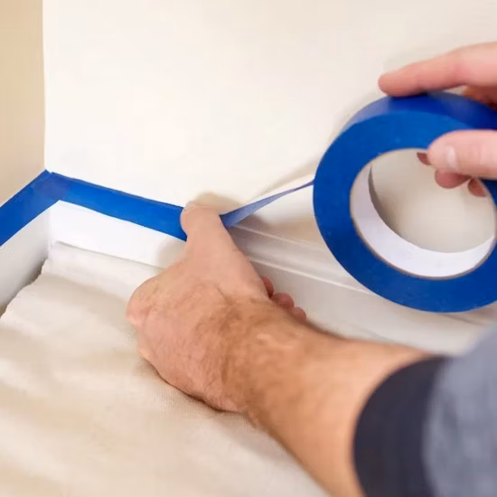UV Resistance 14 Days No Residue Adhesive Crepe Paper Painter′s Blue Painters Masking Tape for Automotive Painting